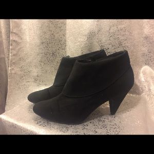 Black suede booties